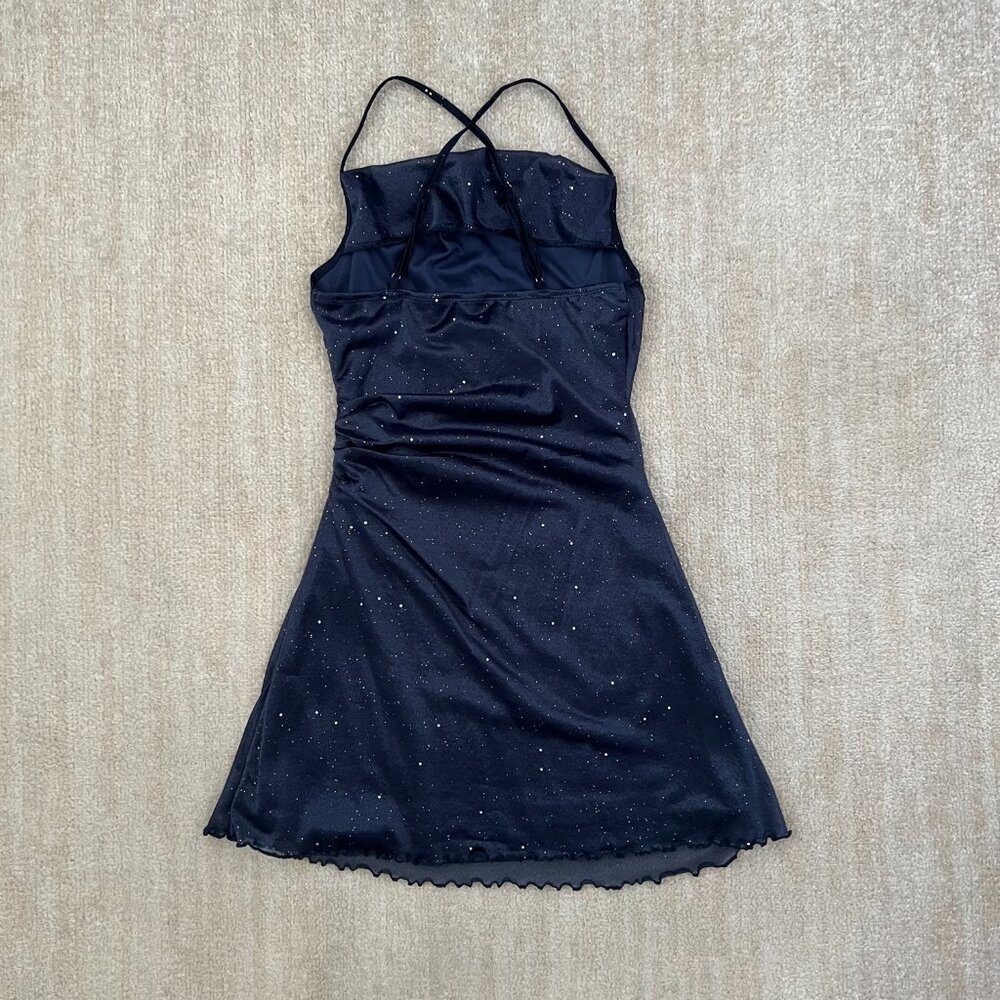 Cider Blue Cocktail Strappy Mini Dress XS - Picture 4 of 10